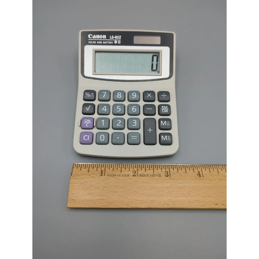 Canon LS82Z Minidesk Calculator Solar and Battery For Parts or not working‎